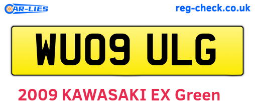 WU09ULG are the vehicle registration plates.