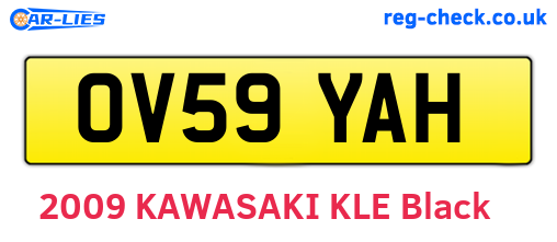 OV59YAH are the vehicle registration plates.
