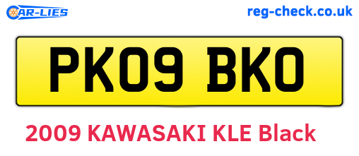 PK09BKO are the vehicle registration plates.