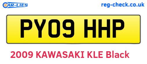PY09HHP are the vehicle registration plates.
