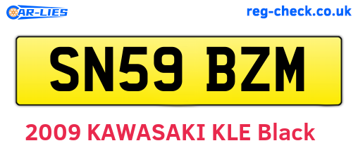 SN59BZM are the vehicle registration plates.