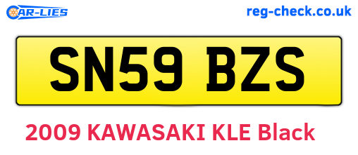 SN59BZS are the vehicle registration plates.
