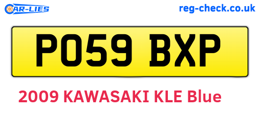 PO59BXP are the vehicle registration plates.