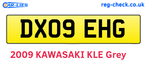 DX09EHG are the vehicle registration plates.