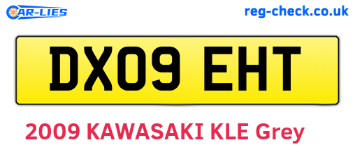 DX09EHT are the vehicle registration plates.
