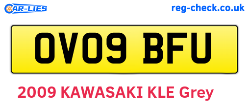 OV09BFU are the vehicle registration plates.