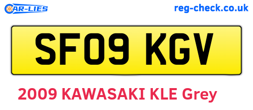 SF09KGV are the vehicle registration plates.