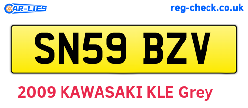 SN59BZV are the vehicle registration plates.