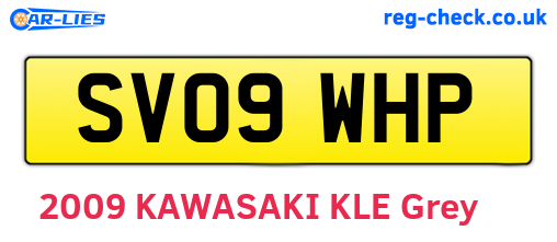 SV09WHP are the vehicle registration plates.
