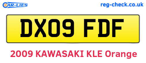 DX09FDF are the vehicle registration plates.