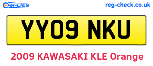 YY09NKU are the vehicle registration plates.