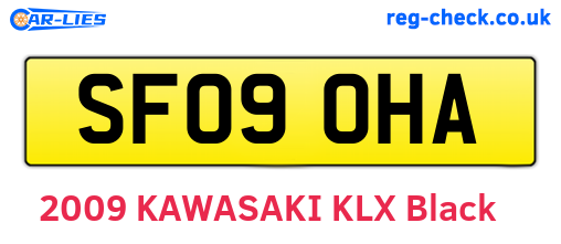 SF09OHA are the vehicle registration plates.