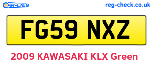 FG59NXZ are the vehicle registration plates.