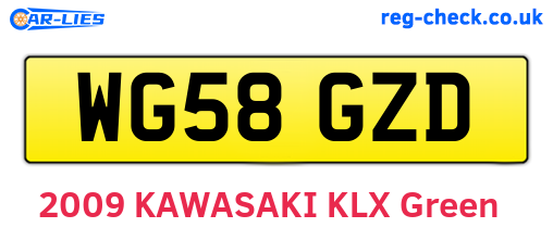 WG58GZD are the vehicle registration plates.