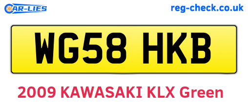WG58HKB are the vehicle registration plates.