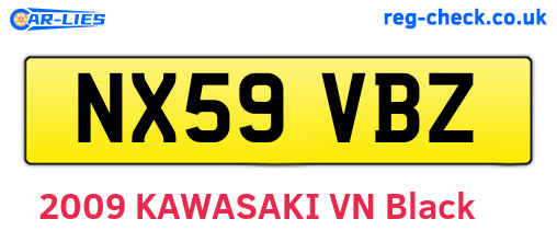 NX59VBZ are the vehicle registration plates.