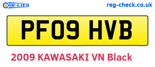 PF09HVB are the vehicle registration plates.