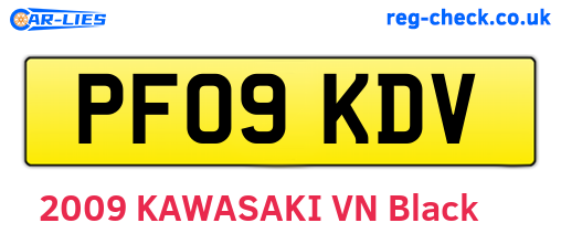 PF09KDV are the vehicle registration plates.