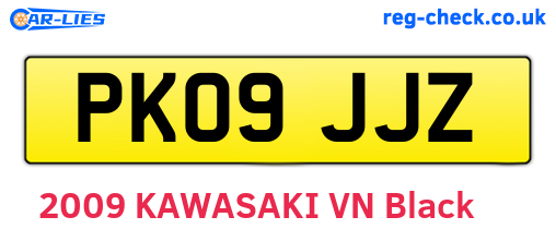 PK09JJZ are the vehicle registration plates.