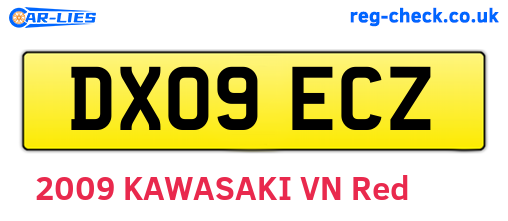 DX09ECZ are the vehicle registration plates.