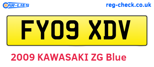 FY09XDV are the vehicle registration plates.