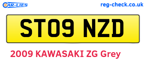 ST09NZD are the vehicle registration plates.