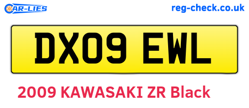 DX09EWL are the vehicle registration plates.