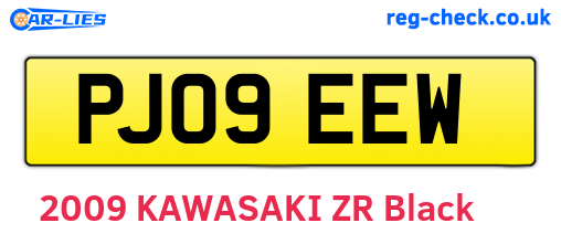 PJ09EEW are the vehicle registration plates.