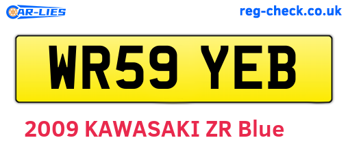 WR59YEB are the vehicle registration plates.