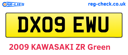 DX09EWU are the vehicle registration plates.