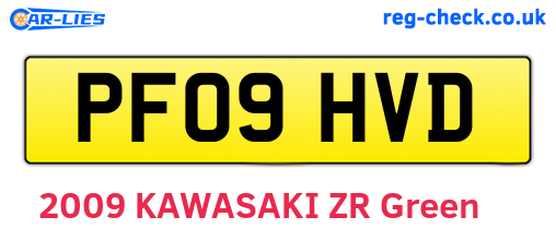 PF09HVD are the vehicle registration plates.