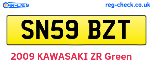 SN59BZT are the vehicle registration plates.