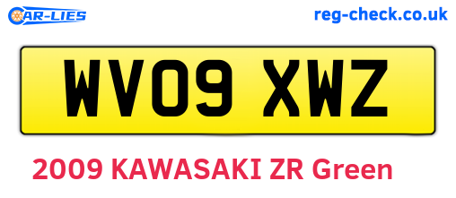WV09XWZ are the vehicle registration plates.