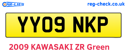 YY09NKP are the vehicle registration plates.