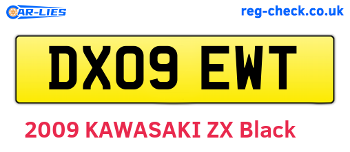 DX09EWT are the vehicle registration plates.