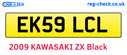 EK59LCL are the vehicle registration plates.