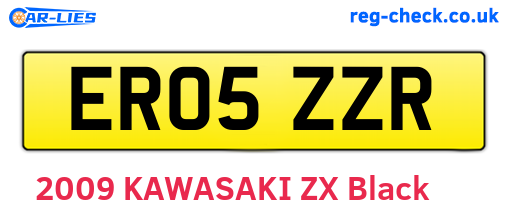 ER05ZZR are the vehicle registration plates.