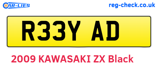 R33YAD are the vehicle registration plates.