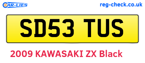 SD53TUS are the vehicle registration plates.