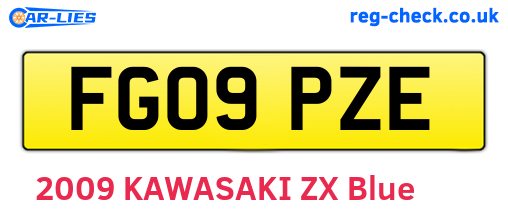 FG09PZE are the vehicle registration plates.