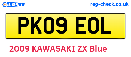 PK09EOL are the vehicle registration plates.