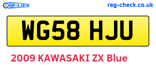 WG58HJU are the vehicle registration plates.
