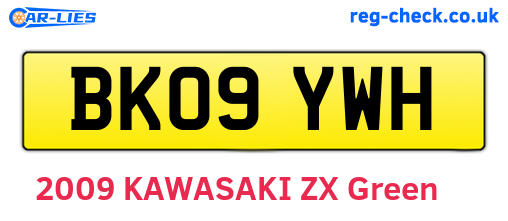 BK09YWH are the vehicle registration plates.