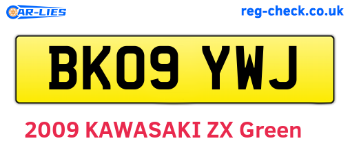 BK09YWJ are the vehicle registration plates.