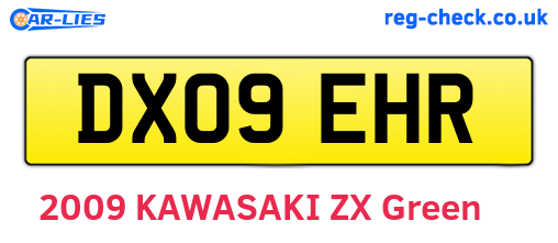 DX09EHR are the vehicle registration plates.