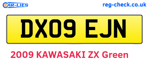 DX09EJN are the vehicle registration plates.