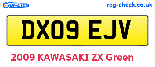 DX09EJV are the vehicle registration plates.