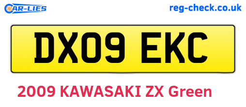 DX09EKC are the vehicle registration plates.