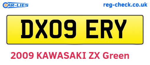 DX09ERY are the vehicle registration plates.