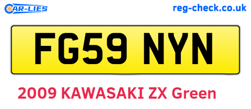 FG59NYN are the vehicle registration plates.